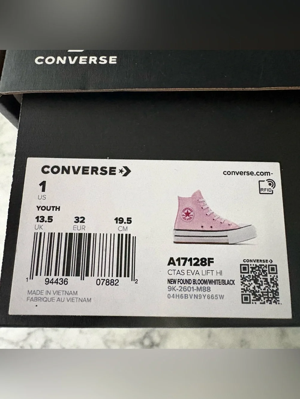 Converse Chuck Taylor All Star Pink Shine High Top Platform Lace Up Shoe Youth 1